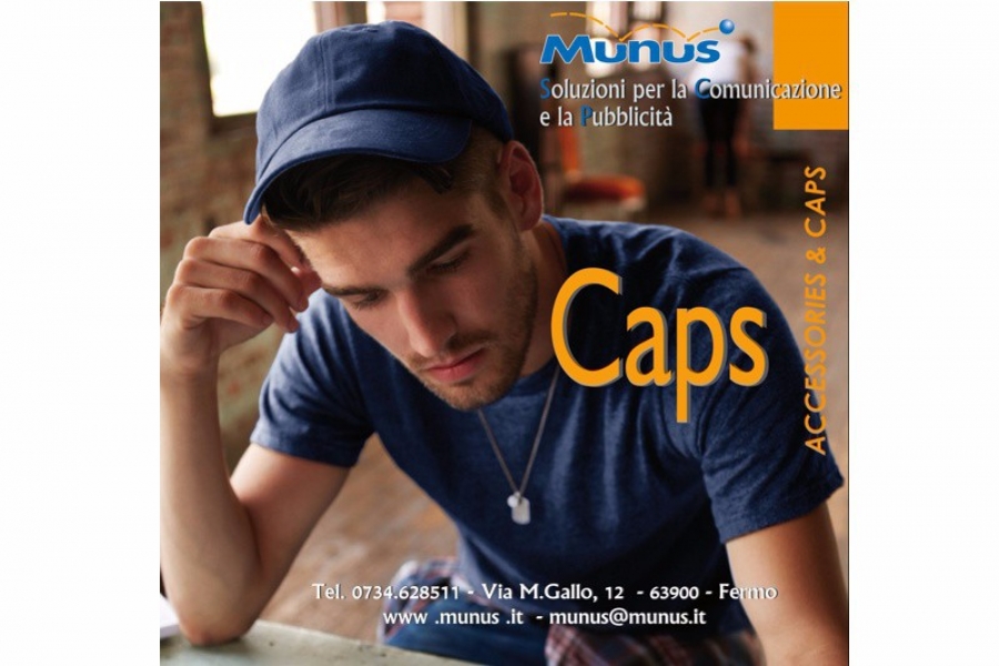 Caps -Munus pubblicità fermo – Gadget Cappelli personalizzati -2015