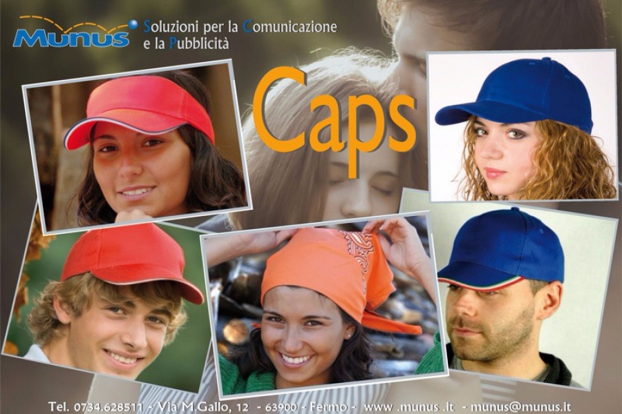 Caps -Munus pubblicità fermo – Gadget e Cappelli personalizzati -2015