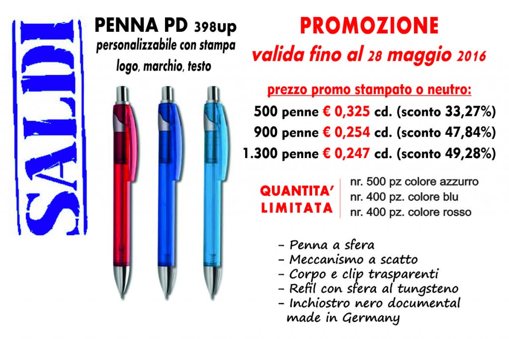 promozione penne - munus pubblciità  - fermo