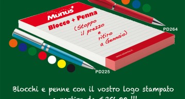 Blocco appunti e Penna; da non perdere!